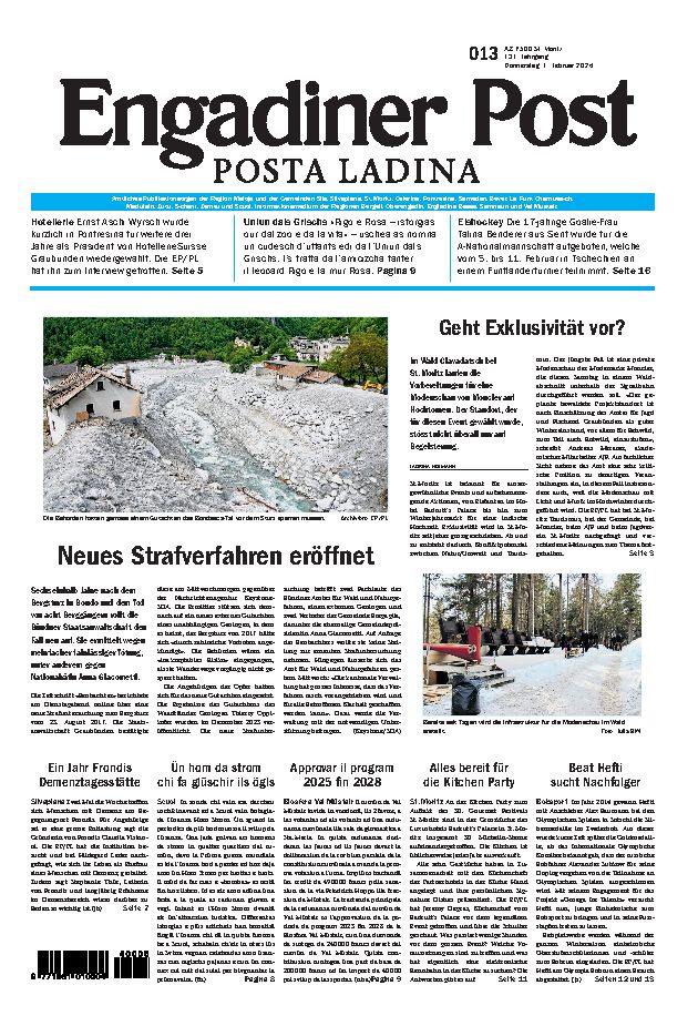 Engadiner Post Nr. 013 vom Donnerstag, 01.02.2024