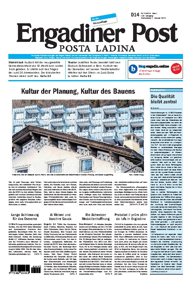 Engadiner Post Nr. 014 vom Donnerstag, 02.02.2023