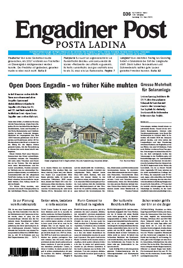 Engadiner Post Nr. 036 vom Samstag, 25.03.2023