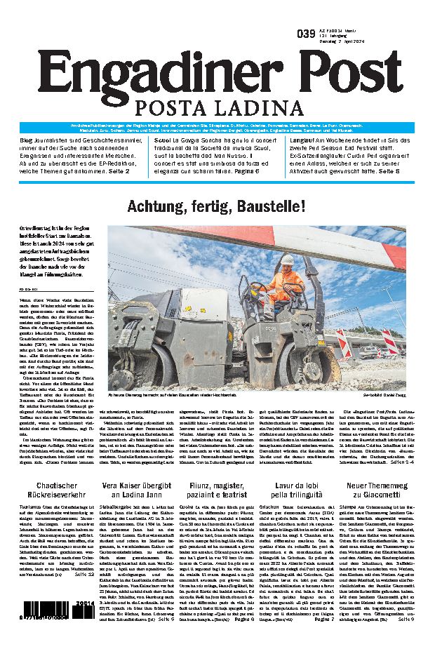 Engadiner Post Nr. 039 vom Dienstag, 02.04.2024