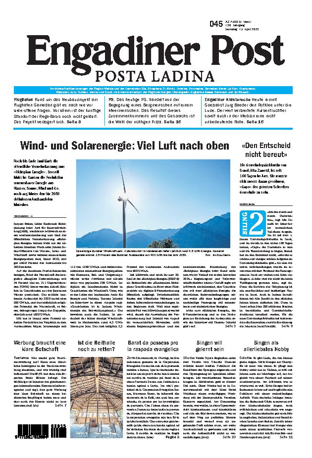 Engadiner Post Nr. 045 vom Samstag, 15.04.2023