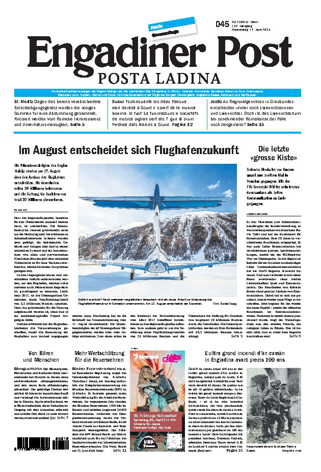 Engadiner Post Nr. 045 vom Donnerstag, 17.04.2025