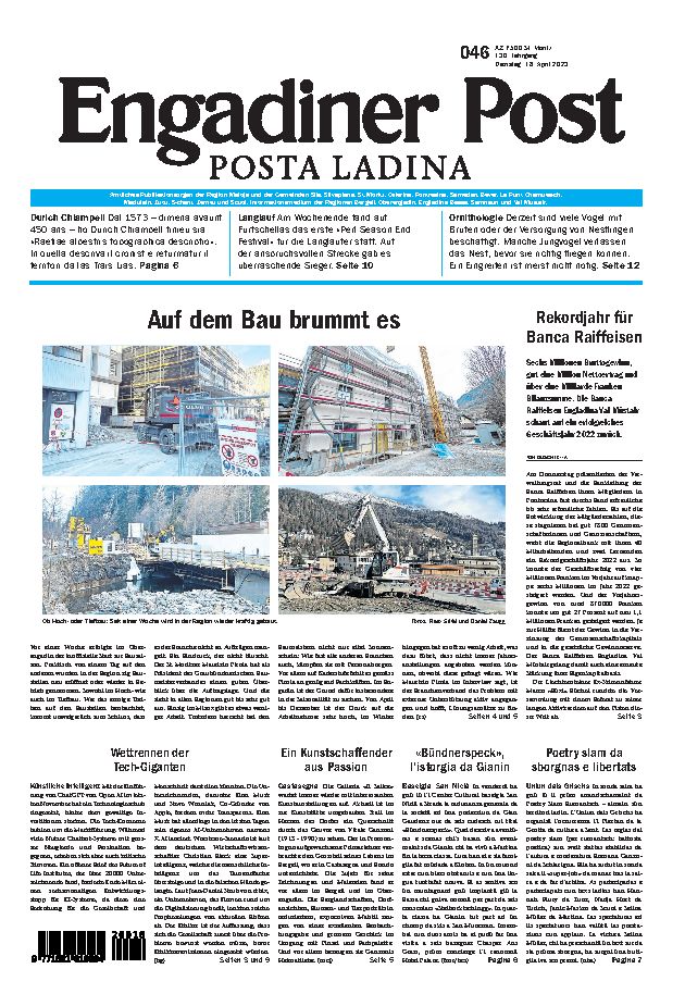 Engadiner Post Nr. 046 vom Dienstag, 18.04.2023