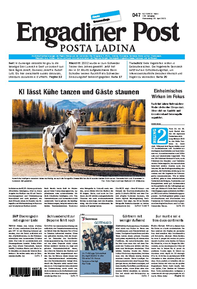 Engadiner Post Nr. 047 vom Donnerstag, 20.04.2023