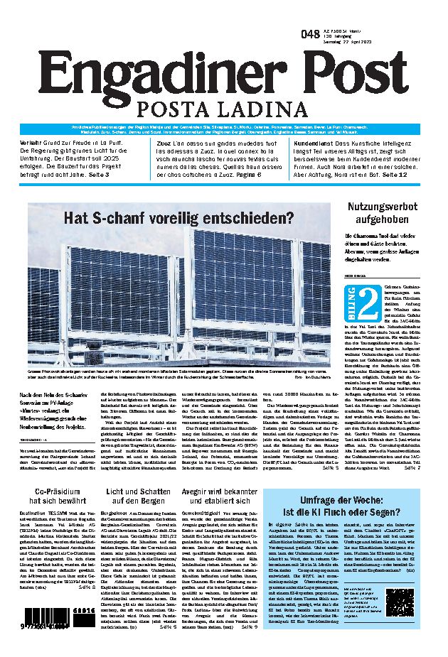Engadiner Post Nr. 048 vom Samstag, 22.04.2023