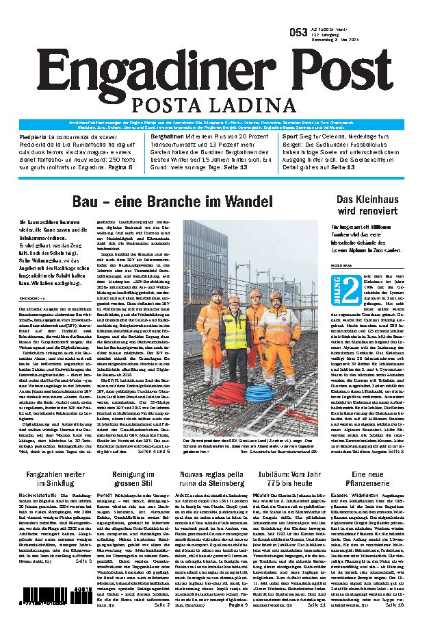 Engadiner Post Nr. 053 vom Donnerstag, 08.05.2025