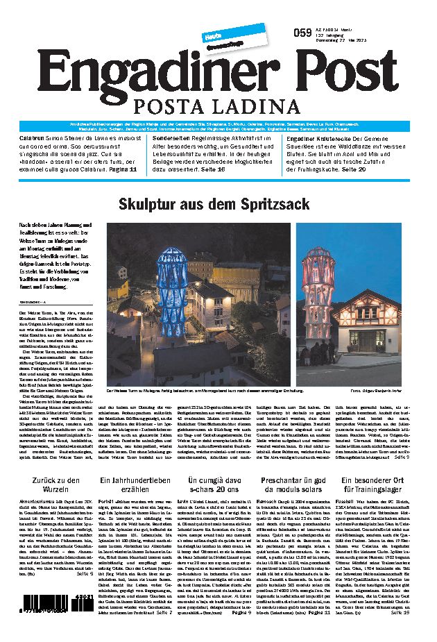 Engadiner Post Nr. 059 vom Donnerstag, 22.05.2025