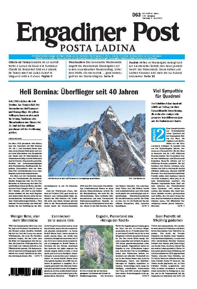Engadiner Post Nr. 063 vom Dienstag, 03.06.2025