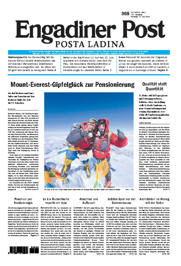 Engadiner Post Nr. 068 vom Samstag, 14.06.2025