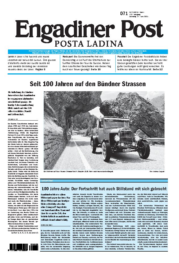 Engadiner Post Nr. 071 vom Samstag, 21.06.2025