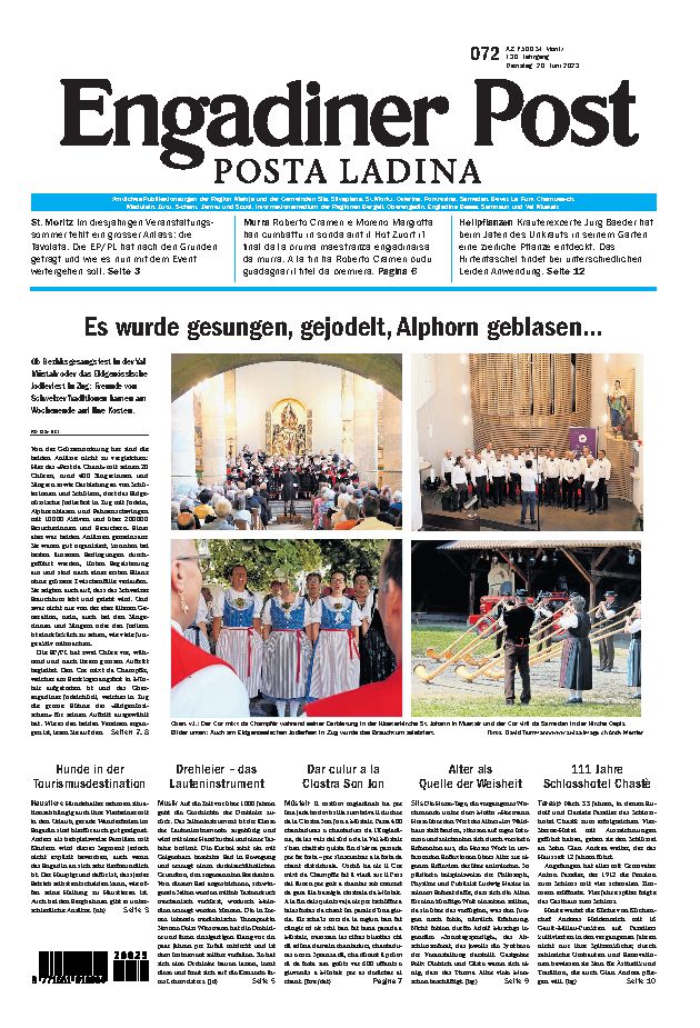 Engadiner Post Nr. 072 vom Dienstag, 20.06.2023