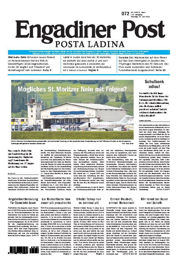 Engadiner Post Nr. 072 vom Dienstag, 24.06.2025