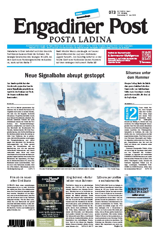 Engadiner Post Nr. 073 vom Donnerstag, 22.06.2023