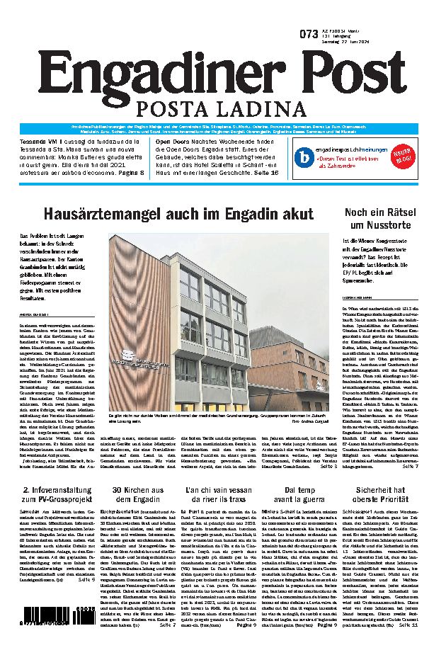 Engadiner Post Nr. 073 vom Samstag, 22.06.2024