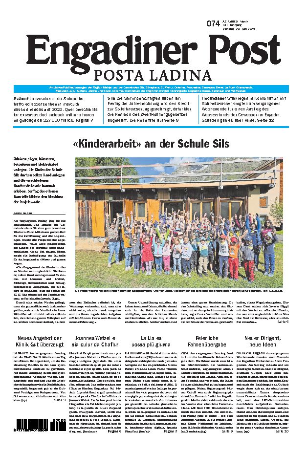 Engadiner Post Nr. 074 vom Dienstag, 25.06.2024