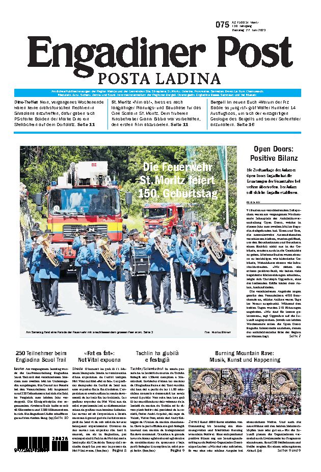 Engadiner Post Nr. 075 vom Dienstag, 27.06.2023