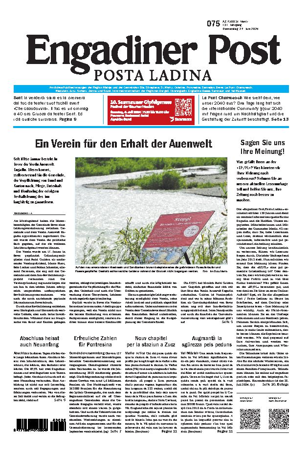 Engadiner Post Nr. 075 vom Donnerstag, 27.06.2024