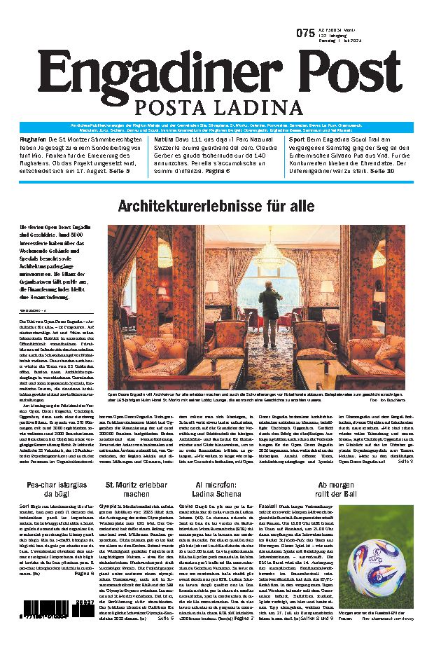 Engadiner Post Nr. 075 vom Dienstag, 01.07.2025