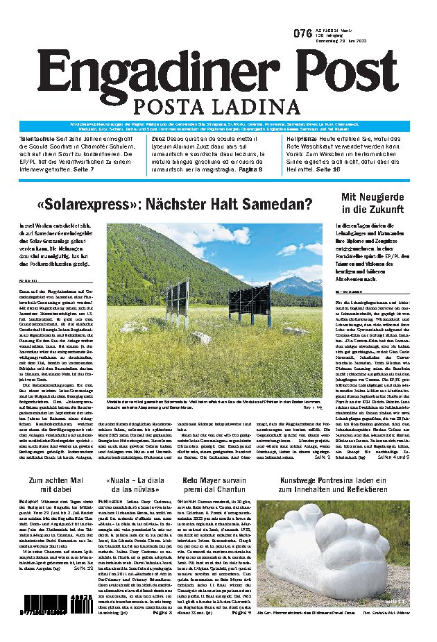 Engadiner Post Nr. 076 vom Donnerstag, 29.06.2023