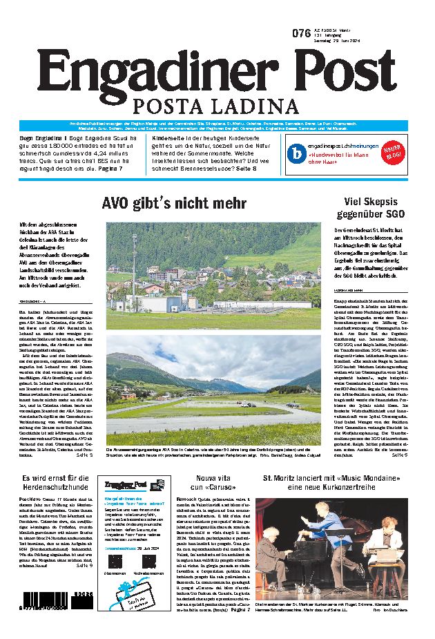 Engadiner Post Nr. 076 vom Samstag, 29.06.2024