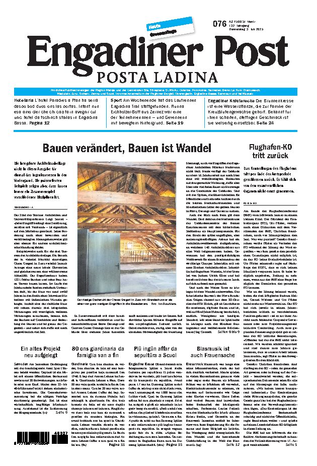 Engadiner Post Nr. 076 vom Donnerstag, 03.07.2025