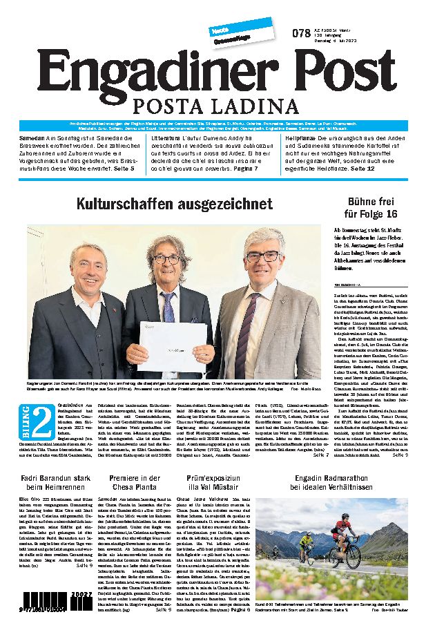Engadiner Post Nr. 078 vom Dienstag, 04.07.2023