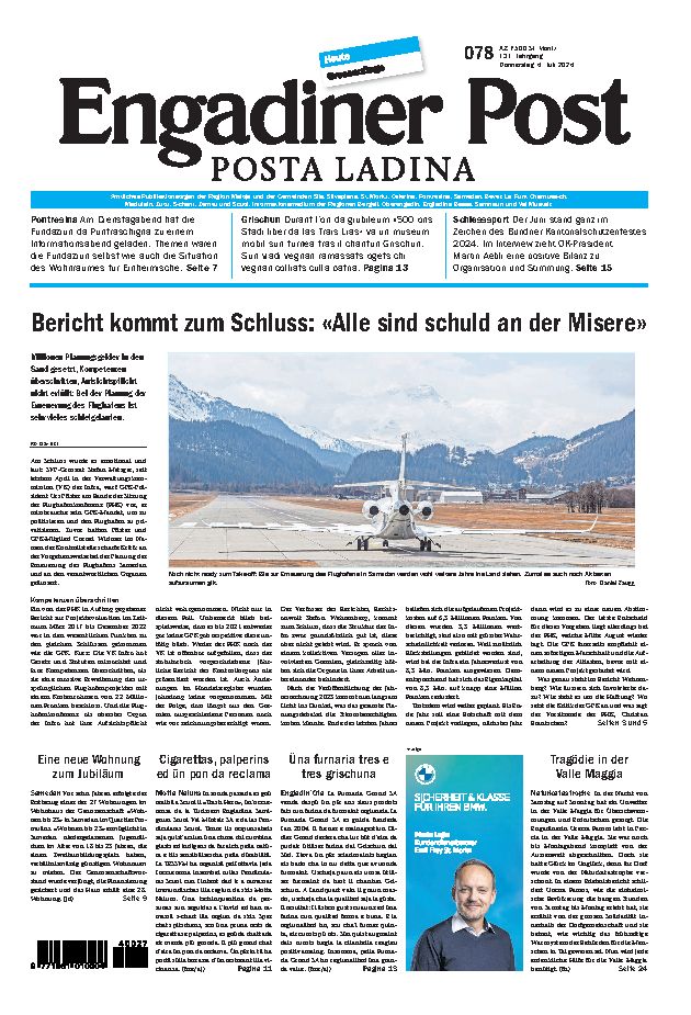 Engadiner Post Nr. 078 vom Donnerstag, 04.07.2024