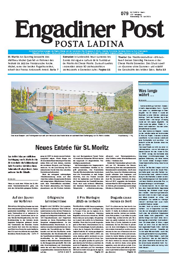 Engadiner Post Nr. 079 vom Donnerstag, 10.07.2025