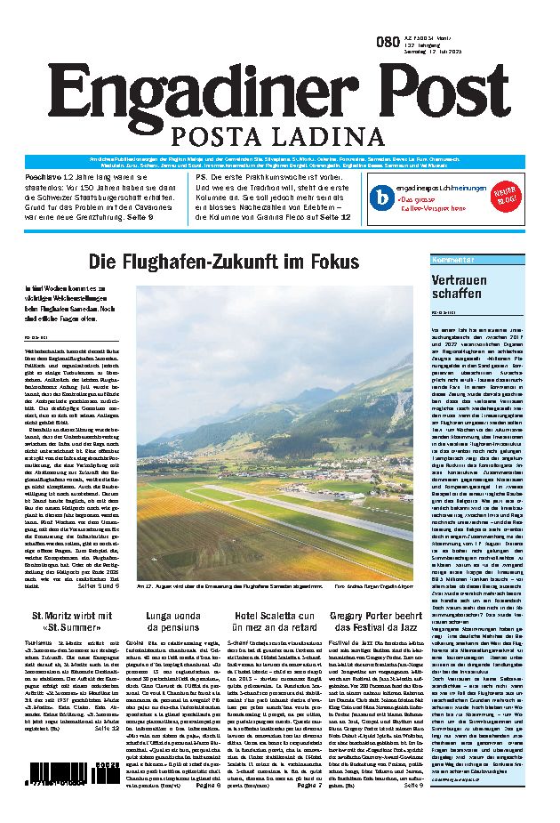 Engadiner Post Nr. 080 vom Samstag, 12.07.2025