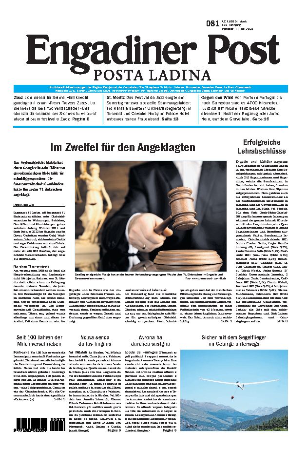 Engadiner Post Nr. 081 vom Dienstag, 11.07.2023