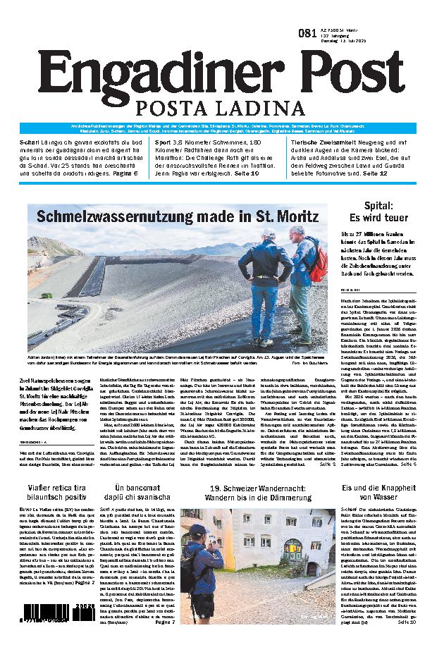 Engadiner Post Nr. 081 vom Dienstag, 15.07.2025