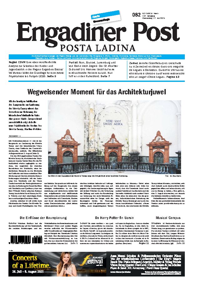 Engadiner Post Nr. 082 vom Donnerstag, 17.07.2025