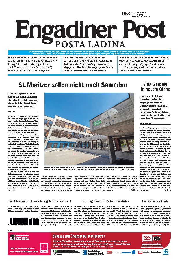 Engadiner Post Nr. 083 vom Dienstag, 16.07.2024
