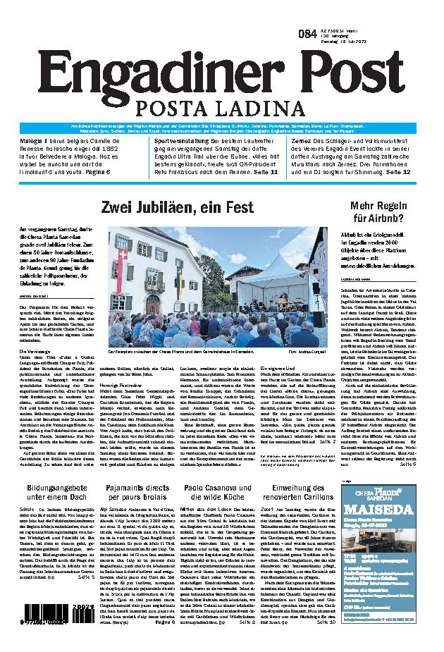 Engadiner Post Nr. 084 vom Dienstag, 18.07.2023