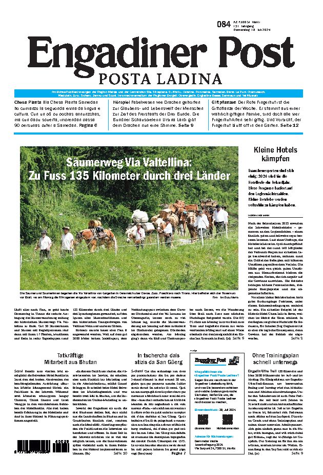 Engadiner Post Nr. 084 vom Donnerstag, 18.07.2024