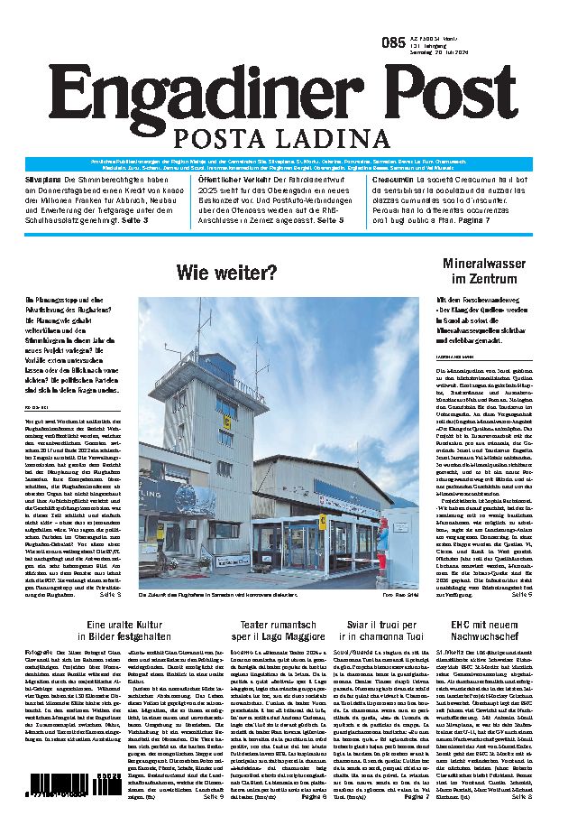 Engadiner Post Nr. 085 vom Samstag, 20.07.2024