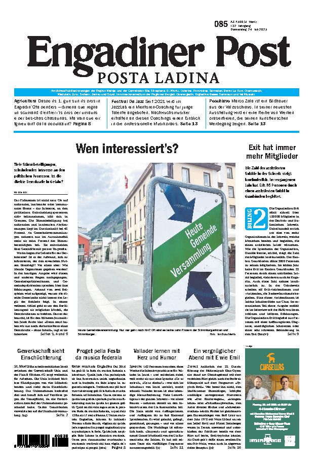 Engadiner Post Nr. 085 vom Donnerstag, 24.07.2025