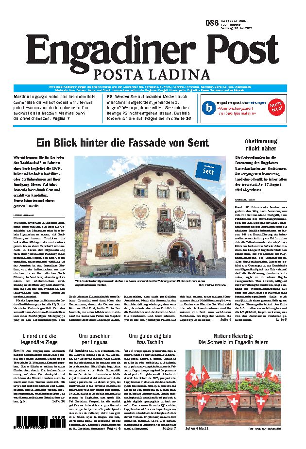 Engadiner Post Nr. 086 vom Samstag, 26.07.2025