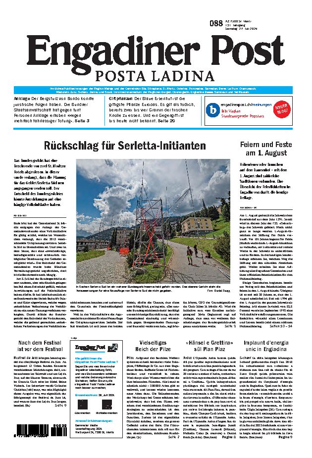 Engadiner Post Nr. 088 vom Samstag, 27.07.2024
