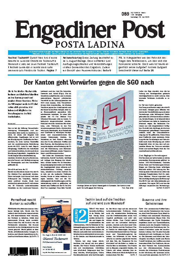 Engadiner Post Nr. 089 vom Samstag, 29.07.2023
