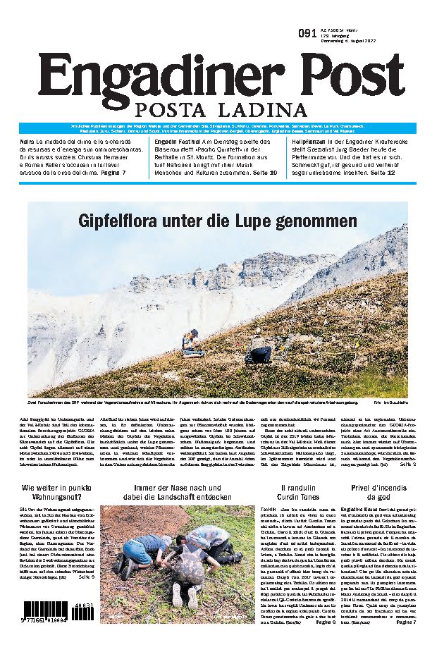 Engadiner Post Nr. 091 vom Donnerstag, 04.08.2022