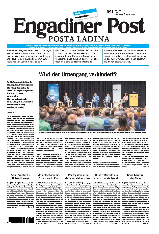 Engadiner Post Nr. 091 vom Donnerstag, 07.08.2025