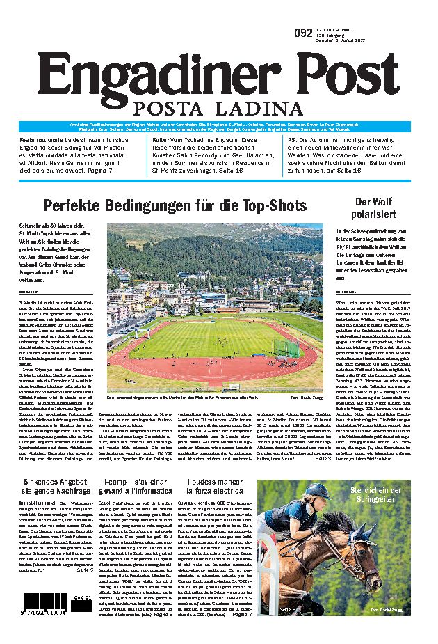 Engadiner Post Nr. 092 vom Samstag, 06.08.2022