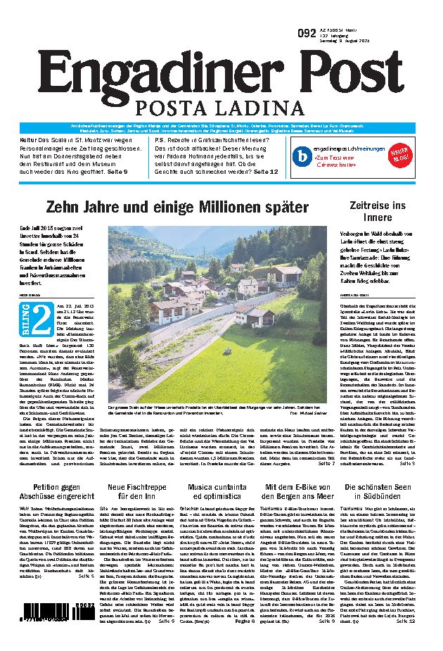 Engadiner Post Nr. 092 vom Samstag, 09.08.2025