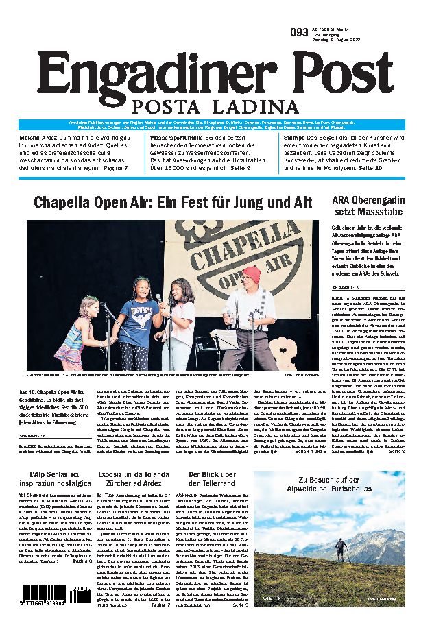 Engadiner Post Nr. 093 vom Dienstag, 09.08.2022