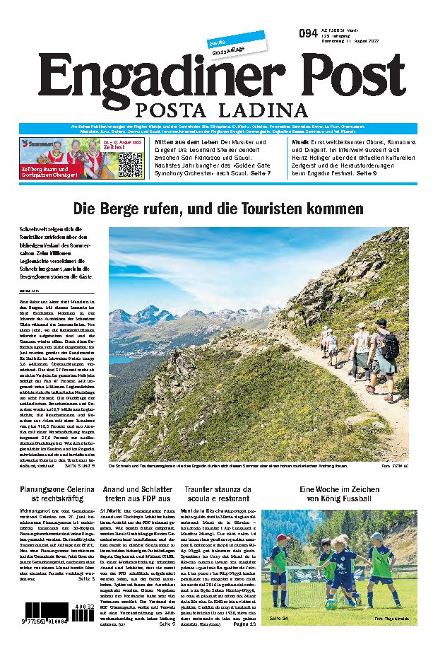 Engadiner Post Nr. 094 vom Donnerstag, 11.08.2022