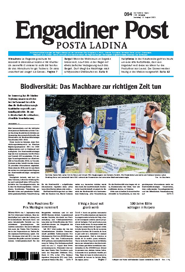 Engadiner Post Nr. 094 vom Samstag, 12.08.2023