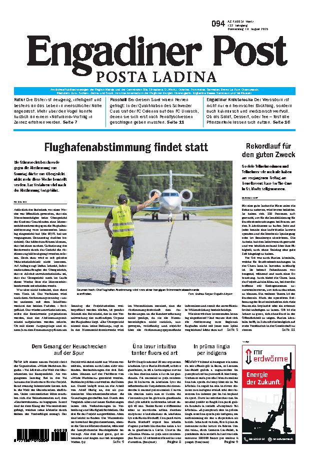 Engadiner Post Nr. 094 vom Donnerstag, 14.08.2025