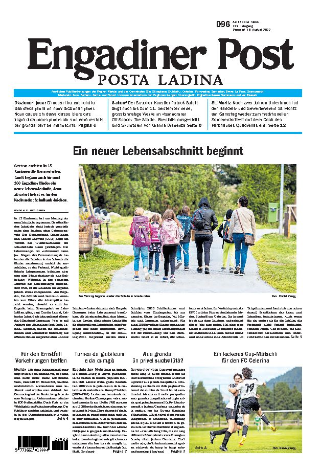 Engadiner Post Nr. 096 vom Dienstag, 16.08.2022