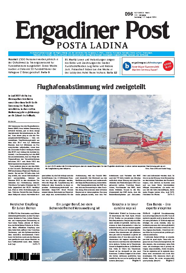Engadiner Post Nr. 096 vom Samstag, 17.08.2024